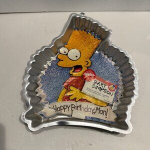 Bart Simpson Wilton Cake Pan Vintage 90s RARE "The Simpsons" Happy Birthday, Man
